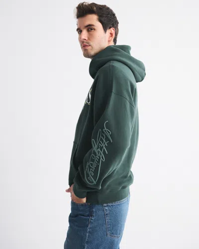 Abercrombie & Fitch Guinness Graphic Popover Hoodie In Green