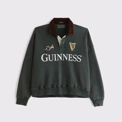Abercrombie & Fitch Guinness Rugby Polo Sweatshirt In Green