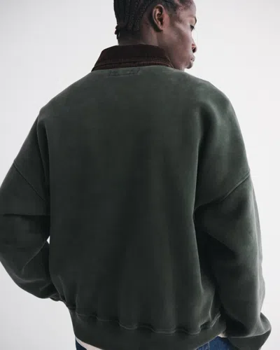 Abercrombie & Fitch Guinness Rugby Polo Sweatshirt In Green