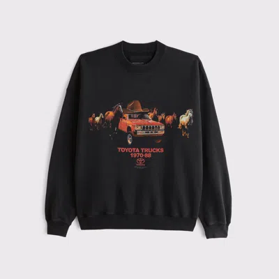 Abercrombie & Fitch Toyota Graphic Crew Sweatshirt In Black