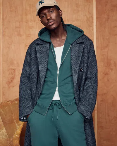 Abercrombie & Fitch Essential Full-zip Hoodie In Green