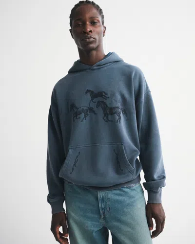 Abercrombie & Fitch Essential Popover Hoodie In Blue