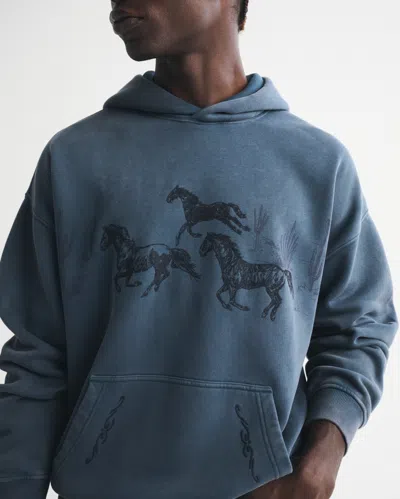 Abercrombie & Fitch Essential Popover Hoodie In Blue