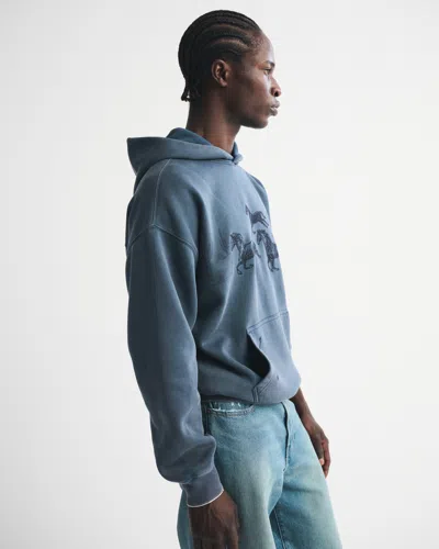 Abercrombie & Fitch Essential Popover Hoodie In Blue