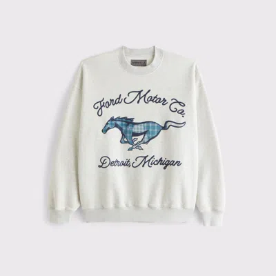 Abercrombie & Fitch Ford Graphic Crew Sweatshirt In Gray