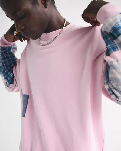 Abercrombie & Fitch Essential Crew Sweatshirt In Pink