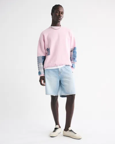 Abercrombie & Fitch Essential Crew Sweatshirt In Pink