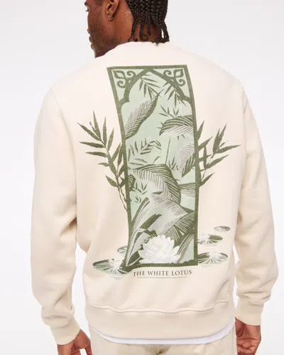 Abercrombie & Fitch The White Lotus Graphic Crew Sweatshirt In Brown