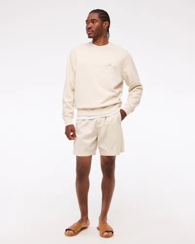 Abercrombie & Fitch The White Lotus Graphic Crew Sweatshirt In Brown