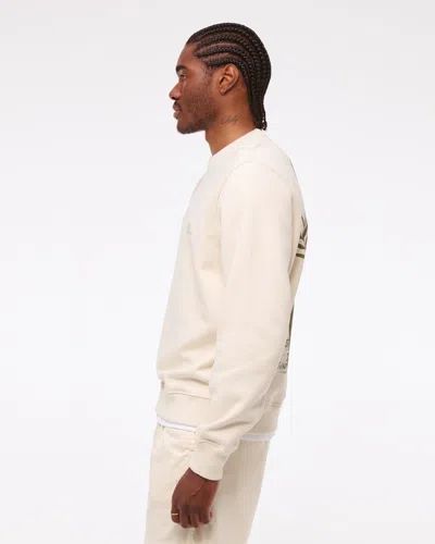 Abercrombie & Fitch The White Lotus Graphic Crew Sweatshirt In Brown