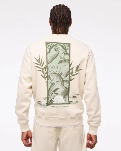Abercrombie & Fitch The White Lotus Graphic Crew Sweatshirt In Brown