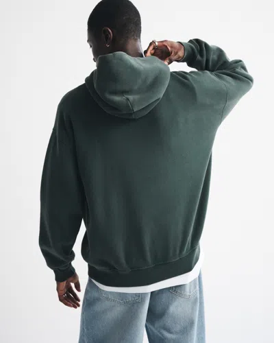 Abercrombie & Fitch Aspen Graphic Popover Hoodie In Green