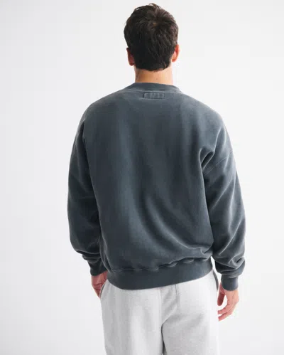 Abercrombie & Fitch Ski Graphic Crew Sweatshirt In Blue