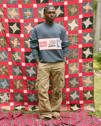 Abercrombie & Fitch Ski Graphic Crew Sweatshirt In Blue