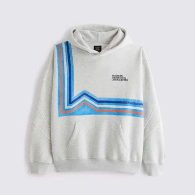 Abercrombie & Fitch Olympics Graphic Popover Hoodie In Gray