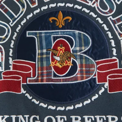 Abercrombie & Fitch Budweiser Graphic Popover Hoodie In Blue