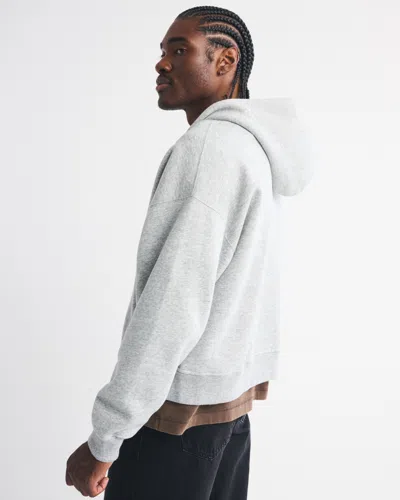 Abercrombie & Fitch Jeep Full-zip Hoodie In Gray