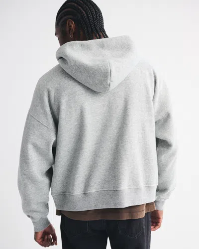 Abercrombie & Fitch Jeep Full-zip Hoodie In Gray