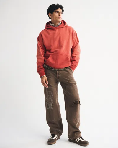 Abercrombie & Fitch Essential Popover Hoodie In Brown