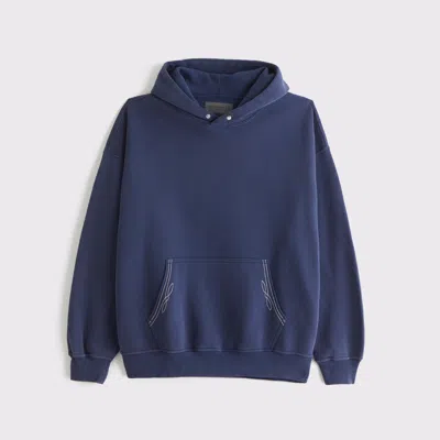 Abercrombie & Fitch Essential Popover Hoodie In Blue