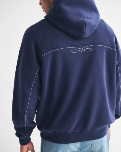 Abercrombie & Fitch Essential Popover Hoodie In Blue