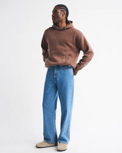 Abercrombie & Fitch Essential Popover Hoodie In Brown