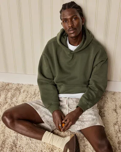 Abercrombie & Fitch Essential Popover Hoodie In Green