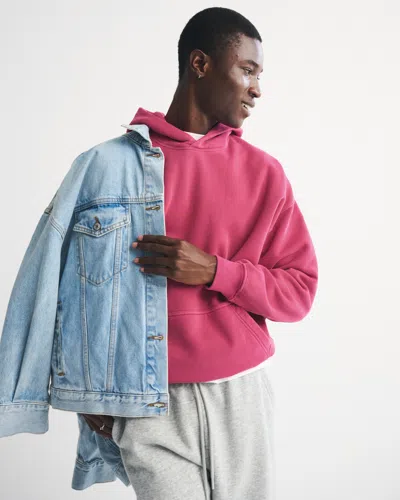 Abercrombie & Fitch Essential Popover Hoodie In Pink