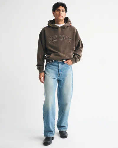 Abercrombie & Fitch Essential Popover Hoodie In Brown