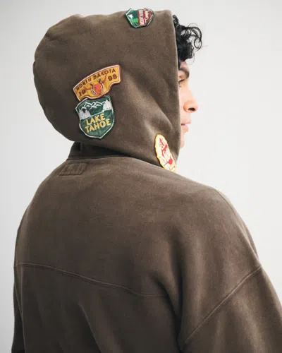 Abercrombie & Fitch Essential Popover Hoodie In Brown