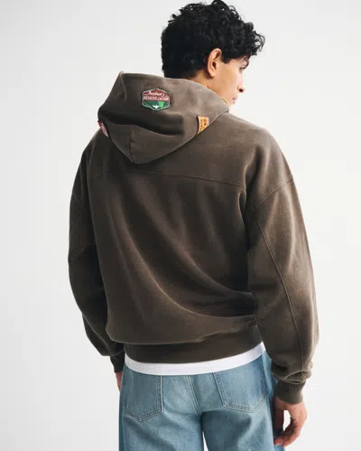 Abercrombie & Fitch Essential Popover Hoodie In Brown