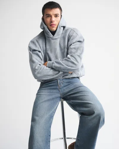 Abercrombie & Fitch Essential Popover Hoodie In Blue