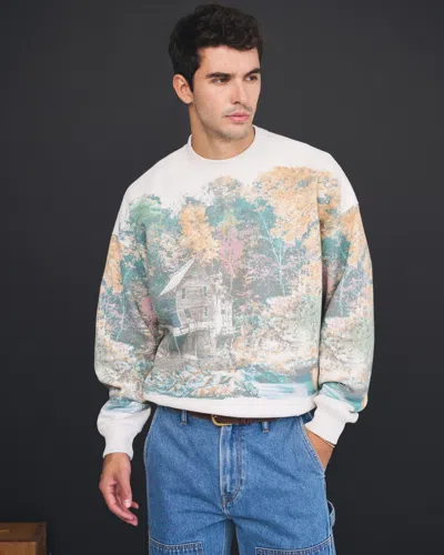 Abercrombie & Fitch Essential Crew Sweatshirt In Neutral