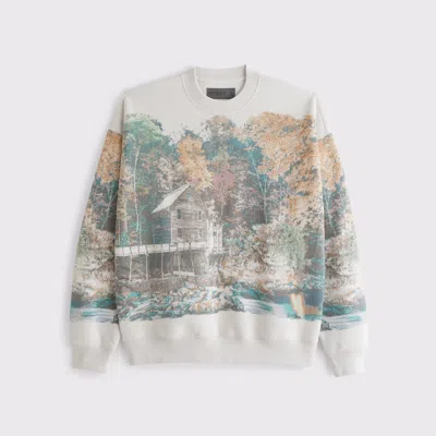 Abercrombie & Fitch Essential Crew Sweatshirt In Neutral