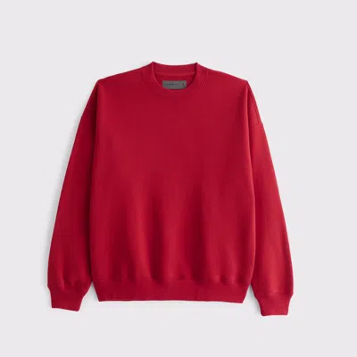 Abercrombie & Fitch Essential Crew Sweatshirt In Red