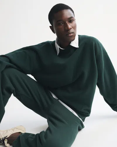 Abercrombie & Fitch Essential Crew Sweatshirt In Green