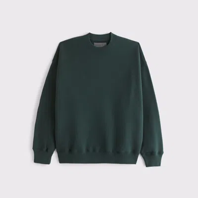 Abercrombie & Fitch Essential Crew Sweatshirt In Green