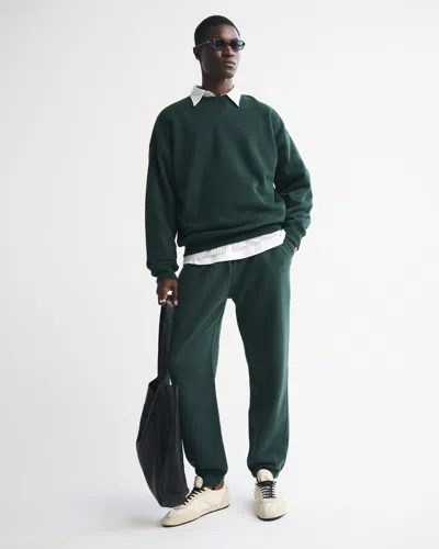 Abercrombie & Fitch Essential Crew Sweatshirt In Green