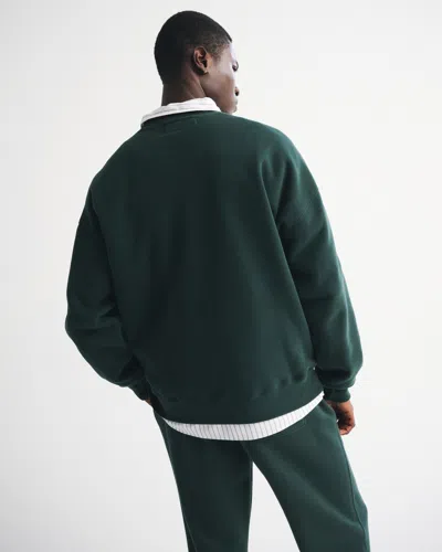 Abercrombie & Fitch Essential Crew Sweatshirt In Green
