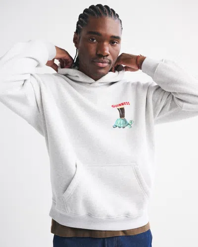 Abercrombie & Fitch Guinness Graphic Popover Hoodie In Gray