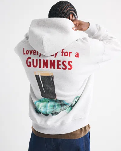 Abercrombie & Fitch Guinness Graphic Popover Hoodie In Gray