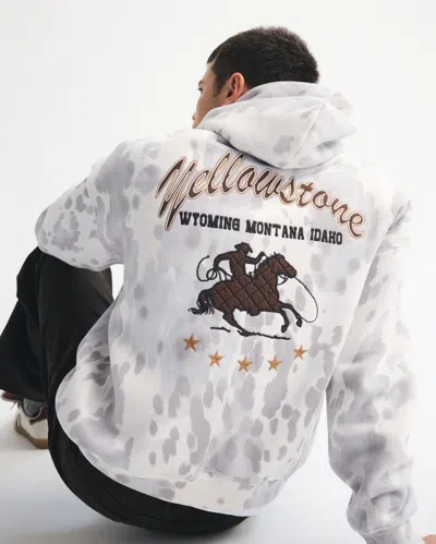 Abercrombie & Fitch Yellowstone Graphic Popover Hoodie In Yellow