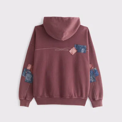 Abercrombie & Fitch Essential Popover Hoodie In Burgundy