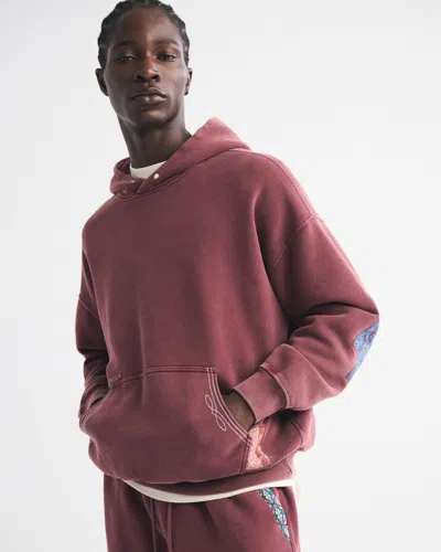 Abercrombie & Fitch Essential Popover Hoodie In Burgundy