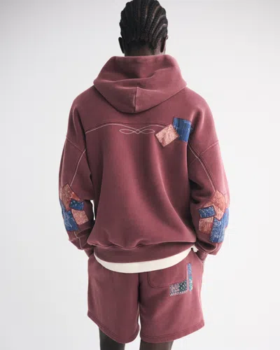 Abercrombie & Fitch Essential Popover Hoodie In Burgundy