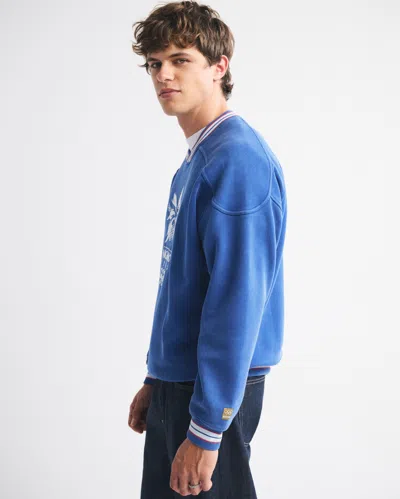 Abercrombie & Fitch Olympics Graphic Crew Sweatshirt In Black