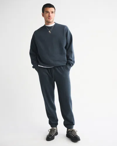 Abercrombie & Fitch Essential Crew Sweatshirt In Blue