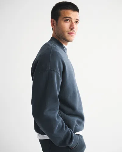 Abercrombie & Fitch Essential Crew Sweatshirt In Blue