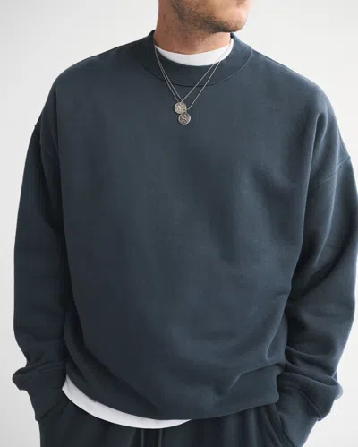 Abercrombie & Fitch Essential Crew Sweatshirt In Blue