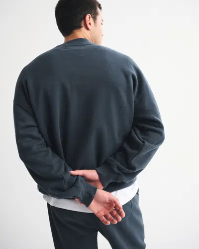 Abercrombie & Fitch Essential Crew Sweatshirt In Blue